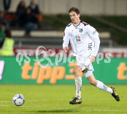 Fussball Bundesliga. RZ Pellets WAC gegen SC Wiener Neustadt. Christian Falk (WAC). Wolfsberg, am 19.10.2013.
Foto: Kuess
---
pressefotos, pressefotografie, kuess, qs, qspictures, sport, bild, bilder, bilddatenbank