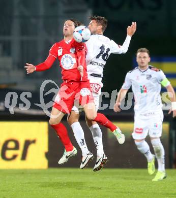 Fussball Bundesliga. RZ Pellets WAC gegen SC Wiener Neustadt. Boris Huettenbrenner (WAC), Thomas Pichlmann (Wiener Neustadt). Wolfsberg, am 19.10.2013.
Foto: Kuess
---
pressefotos, pressefotografie, kuess, qs, qspictures, sport, bild, bilder, bilddatenbank