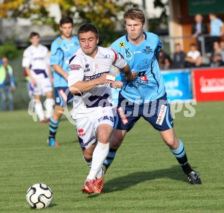 Fussball. Regionalliga. SAK gegen Lafnitz. Grega Triplat (SAK), Dominik Sobl (Lafnitz). Klagenfurt, 19.10.2013.
Foto: Kuess
---
pressefotos, pressefotografie, kuess, qs, qspictures, sport, bild, bilder, bilddatenbank