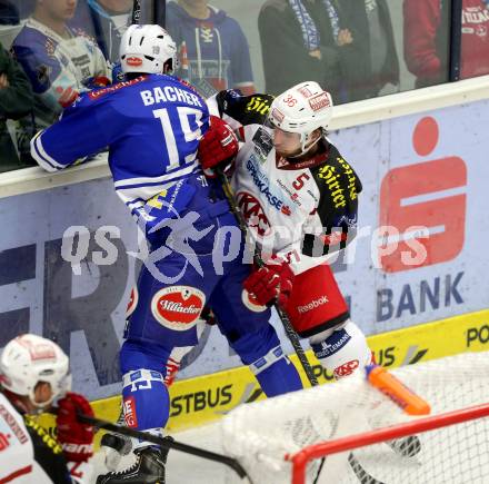 EBEL. Eishockey Bundesliga. EC VSV gegen KAC.  Stefan Bacher,(VSV),  Andreas Noedl  (KAC). Villach, am 22.10..2013.
Foto: Kuess 


---
pressefotos, pressefotografie, kuess, qs, qspictures, sport, bild, bilder, bilddatenbank