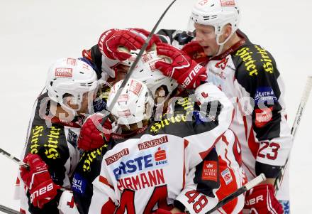 EBEL. Eishockey Bundesliga. EC VSV gegen KAC.  Torjubel KAC. Villach, am 22.10..2013.
Foto: Kuess 


---
pressefotos, pressefotografie, kuess, qs, qspictures, sport, bild, bilder, bilddatenbank