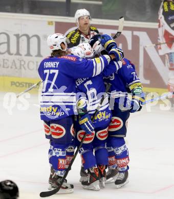 EBEL. Eishockey Bundesliga. EC VSV gegen KAC. Torjubel (VSV). Villach, am 22.10..2013.
Foto: Kuess 


---
pressefotos, pressefotografie, kuess, qs, qspictures, sport, bild, bilder, bilddatenbank