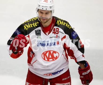 EBEL. Eishockey Bundesliga. EC VSV gegen KAC. Torjubel Florian Iberer (KAC). Villach, am 22.10..2013.
Foto: Kuess 


---
pressefotos, pressefotografie, kuess, qs, qspictures, sport, bild, bilder, bilddatenbank