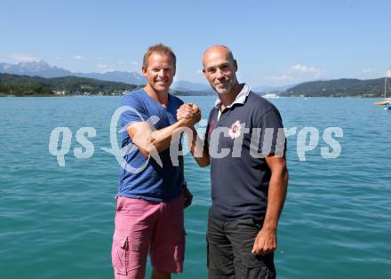 Eishockey. Johan Stroemwall (VSV), Christer Olsson (KAC). Poertschach, 25.7.2013.
Foto: Kuess
---
pressefotos, pressefotografie, kuess, qs, qspictures, sport, bild, bilder, bilddatenbank
