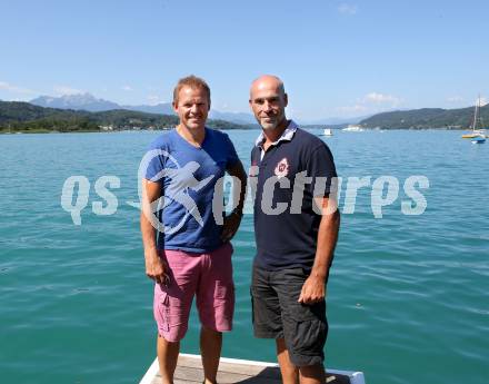 Eishockey. Johan Stroemwall (VSV), Christer Olsson (KAC). Poertschach, 25.7.2013.
Foto: Kuess
---
pressefotos, pressefotografie, kuess, qs, qspictures, sport, bild, bilder, bilddatenbank