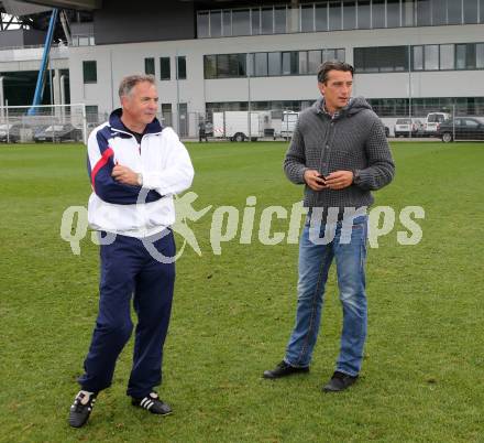 Fussball. SK Austria Klagenfurt. Joze Prelogar, Milenko Acimovic. Klagenfurt, 12.9.2013.
Foto: Kuess
---
pressefotos, pressefotografie, kuess, qs, qspictures, sport, bild, bilder, bilddatenbank