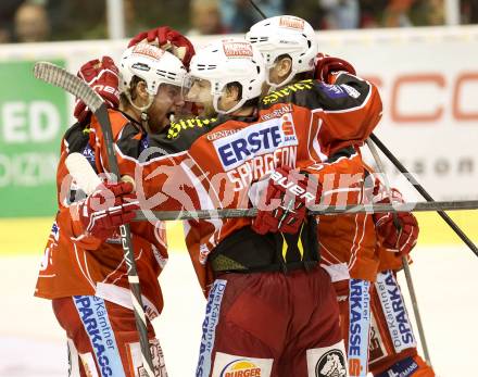 EBEL. Eishockey Bundesliga. KAC gegen UPC Vienna Capitals. torjubel  (KAC). Klagenfurt, am 27.10.2013
Foto: Kuess 

---
pressefotos, pressefotografie, kuess, qs, qspictures, sport, bild, bilder, bilddatenbank