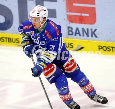 EBEL. Eishockey Bundesliga. EC VSV gegen Moser Medical Graz 99ers.  Nico Brunner (VSV). Villach, am 27.10..2013.
Foto: Kuess 


---
pressefotos, pressefotografie, kuess, qs, qspictures, sport, bild, bilder, bilddatenbank