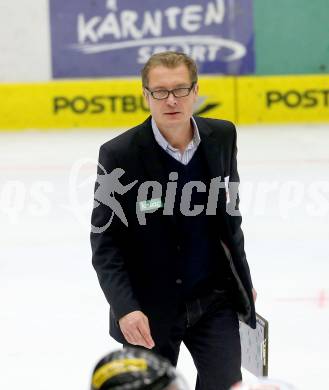 EBEL. Eishockey Bundesliga. EC VSV gegen Moser Medical Graz 99ers.  Trainer Hannu Jaervenpaeae (VSV). Villach, am 27.10..2013.
Foto: Kuess 


---
pressefotos, pressefotografie, kuess, qs, qspictures, sport, bild, bilder, bilddatenbank