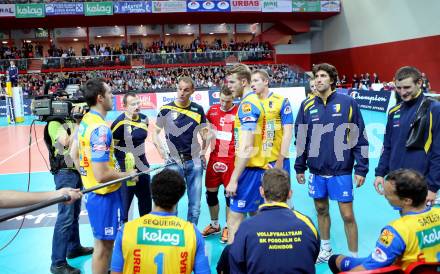 Volleyball Champions League. SK Posijilnica Aich/Dob gegen Lube Banca Marche MACERATA. (Aich/Dob). Klagenfurt, am 30.10.2013.
Foto: Kuess
---
pressefotos, pressefotografie, kuess, qs, qspictures, sport, bild, bilder, bilddatenbank