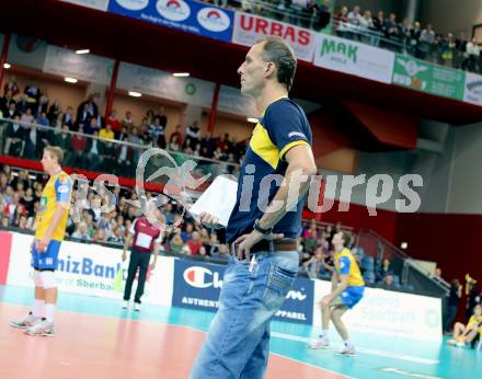 Volleyball Champions League. SK Posijilnica Aich/Dob gegen Lube Banca Marche MACERATA. Trainer Johan Verstappen (Aich/Dob). Klagenfurt, am 30.10.2013.
Foto: Kuess
---
pressefotos, pressefotografie, kuess, qs, qspictures, sport, bild, bilder, bilddatenbank