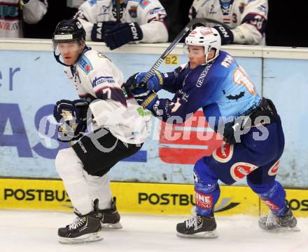 EBEL. Eishockey Bundesliga. EC VSV gegen SAPA Fehervar AV19.Derek Ryan,  (VSV), NAGLICH Adam (Alba Volan). Villach, am 31.10..2013.
Foto: Kuess 


---
pressefotos, pressefotografie, kuess, qs, qspictures, sport, bild, bilder, bilddatenbank