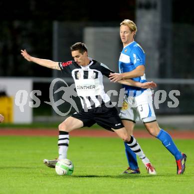 Fussball Regionalliga. VSV gegen LASK. Johannes Isopp, (VSV), Ernst Oebster  (LASK). Villach, 31.10.2013.
Foto: Kuess
---
pressefotos, pressefotografie, kuess, qs, qspictures, sport, bild, bilder, bilddatenbank