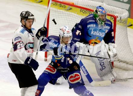 EBEL. Eishockey Bundesliga. EC VSV gegen SAPA Fehervar AV19.  Stefan Bacher, HOENECKL Thomas (VSV), TOTH Gergo (Alba Volan). Villach, am 31.10..2013.
Foto: Kuess 


---
pressefotos, pressefotografie, kuess, qs, qspictures, sport, bild, bilder, bilddatenbank