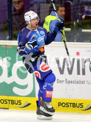 EBEL. Eishockey Bundesliga. EC VSV gegen SAPA Fehervar AV19. Torjubel Cole Jarrett (VSV). Villach, am 31.10..2013.
Foto: Kuess 


---
pressefotos, pressefotografie, kuess, qs, qspictures, sport, bild, bilder, bilddatenbank