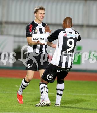 Fussball Regionalliga. VSV gegen LASK. Torjubel Markus Hammerer, Fabiano De Lima Campos Maria (LASK). Villach, 31.10.2013.
Foto: Kuess
---
pressefotos, pressefotografie, kuess, qs, qspictures, sport, bild, bilder, bilddatenbank