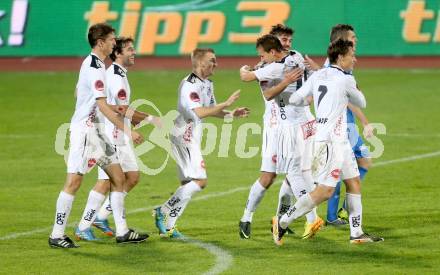 Fussball Bundesliga. RZ Pellets WAC gegen SV Scholz Groedig.  Torjubel Michael Liendl (WAC). Wolfsberg, 2.11.2013.
Foto: Kuess

---
pressefotos, pressefotografie, kuess, qs, qspictures, sport, bild, bilder, bilddatenbank