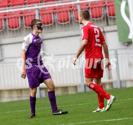 Fussball. Regionalliga. Austria Klagenfurt gegen Vorwaerts Steyr. Patrik Eler (Austria Klagenfurt), Danilo Duvnjak (Vorwaerts Steyr).. Klagenfurt, 2.11.2013.
Foto: Kuess 
---
pressefotos, pressefotografie, kuess, qs, qspictures, sport, bild, bilder, bilddatenbank