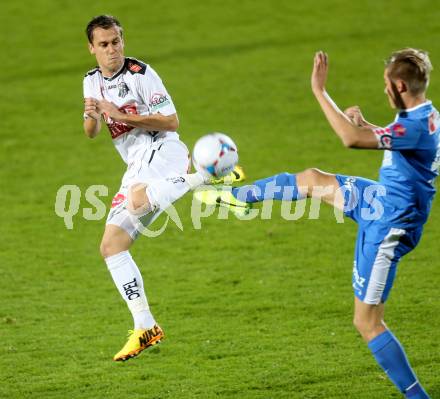 Fussball Bundesliga. RZ Pellets WAC gegen SV Scholz Groedig. Michael Liendl, (WAC), Dominique Taboga (Groedig). Wolfsberg, 2.11.2013.
Foto: Kuess

---
pressefotos, pressefotografie, kuess, qs, qspictures, sport, bild, bilder, bilddatenbank