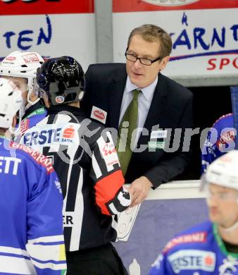 EBEL. Eishockey Bundesliga. EC VSV gegen UPC Vienna Capitals. Trainer Hannu Jaervenpaeae (VSV). Villach, am 3.11.2013.
Foto: Kuess 


---
pressefotos, pressefotografie, kuess, qs, qspictures, sport, bild, bilder, bilddatenbank