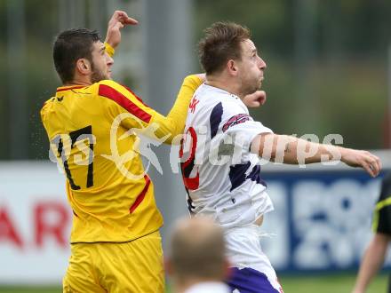 Fussball Regionalliga. SAK gegen KSV Amateure. Darijo Biscan, (SAK), Argzim Redzovic  (KSV). Welzenegg, am 3.11.2013.
Foto: Kuess
---
pressefotos, pressefotografie, kuess, qs, qspictures, sport, bild, bilder, bilddatenbank