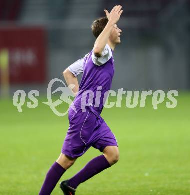 Fussball Regionalliga. SK Austria klagenfurt gegen KSV Amateure. Torjubel Fabian Miesenboeck (Austria Klagenfurt). Klagenfurt, 8.11.2013.
Foto: Kuess
---
pressefotos, pressefotografie, kuess, qs, qspictures, sport, bild, bilder, bilddatenbank