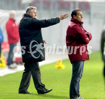 Fussball Regionalliga. SK Austria klagenfurt gegen KSV Amateure. Trainer Joze Prelogar, Co-Trainer Alexander Suppantschitsch (Austria Klagenfurt). Klagenfurt, 8.11.2013.
Foto: Kuess
---
pressefotos, pressefotografie, kuess, qs, qspictures, sport, bild, bilder, bilddatenbank