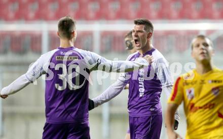 Fussball Regionalliga. SK Austria klagenfurt gegen KSV Amateure. Torjubel Sasa Lalovic (Austria Klagenfurt). Klagenfurt, 8.11.2013.
Foto: Kuess
---
pressefotos, pressefotografie, kuess, qs, qspictures, sport, bild, bilder, bilddatenbank