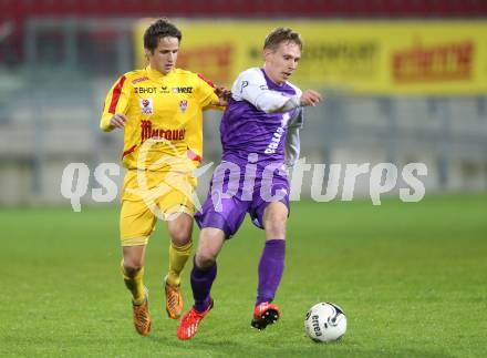 Fussball Regionalliga. SK Austria klagenfurt gegen KSV Amateure. David Poljanec, (Austria Klagenfurt), Gerald Nutz (KSV Amateure). . Klagenfurt, 8.11.2013.
Foto: Kuess
---
pressefotos, pressefotografie, kuess, qs, qspictures, sport, bild, bilder, bilddatenbank