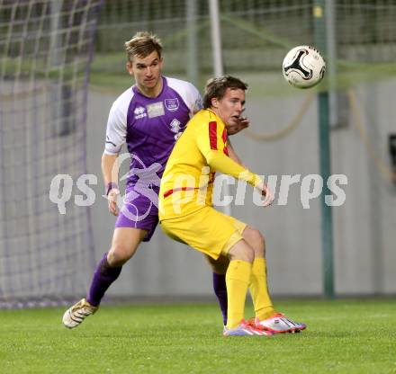 Fussball Regionalliga. SK Austria klagenfurt gegen KSV Amateure. Peter Pucker, (Austria Klagenfurt), Michael Vollmann (KSV Amateure). Klagenfurt, 8.11.2013.
Foto: Kuess
---
pressefotos, pressefotografie, kuess, qs, qspictures, sport, bild, bilder, bilddatenbank