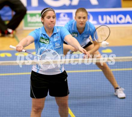 Badminton Bundesliga. ASKOE Kelag Kaernten gegen Moedling. Belinda Heber, Anna Demmelmayer. Klagenfurt, 9.11.2013.
Foto: Kuess
---
pressefotos, pressefotografie, kuess, qs, qspictures, sport, bild, bilder, bilddatenbank