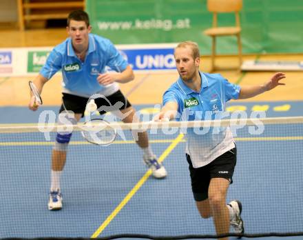 Badminton Bundesliga. ASKOE Kelag Kaernten gegen Moedling. Michael Trojan, Paul Demmelmayer. Klagenfurt, 9.11.2013.
Foto: Kuess
---
pressefotos, pressefotografie, kuess, qs, qspictures, sport, bild, bilder, bilddatenbank