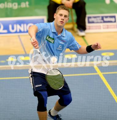 Badminton Bundesliga. ASKOE Kelag Kaernten gegen Moedling. Dominik Trojan. Klagenfurt, 9.11.2013.
Foto: Kuess
---
pressefotos, pressefotografie, kuess, qs, qspictures, sport, bild, bilder, bilddatenbank