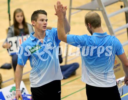 Badminton Bundesliga. ASKOE Kelag Kaernten gegen Moedling. Paul Demmelmayer, Michael Trojan. Klagenfurt, 9.11.2013.
Foto: Kuess
---
pressefotos, pressefotografie, kuess, qs, qspictures, sport, bild, bilder, bilddatenbank