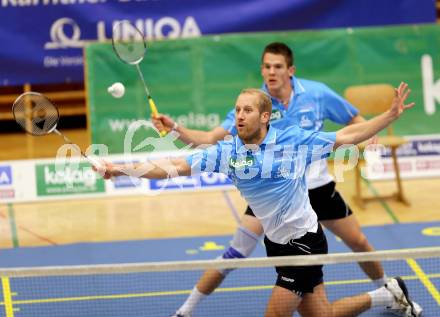 Badminton Bundesliga. ASKOE Kelag Kaernten gegen Moedling. Michael Trojan, Paul Demmelmayer. Klagenfurt, 9.11.2013.
Foto: Kuess
---
pressefotos, pressefotografie, kuess, qs, qspictures, sport, bild, bilder, bilddatenbank