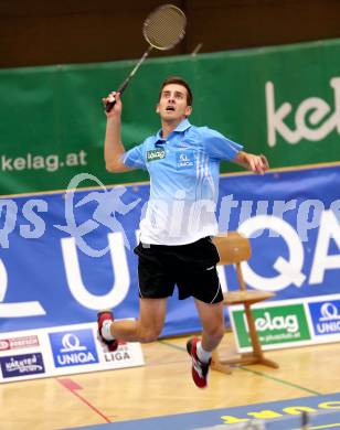 Badminton Bundesliga. ASKOE Kelag Kaernten gegen Moedling. Stefan Wrulich. Klagenfurt, 9.11.2013.
Foto: Kuess
---
pressefotos, pressefotografie, kuess, qs, qspictures, sport, bild, bilder, bilddatenbank