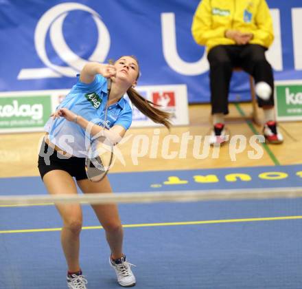 Badminton Bundesliga. ASKOE Kelag Kaernten gegen Moedling.  Anna Demmelmayer. Klagenfurt, 9.11.2013.
Foto: Kuess
---
pressefotos, pressefotografie, kuess, qs, qspictures, sport, bild, bilder, bilddatenbank