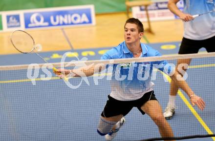 Badminton Bundesliga. ASKOE Kelag Kaernten gegen Moedling.  Paul Demmelmayer. Klagenfurt, 9.11.2013.
Foto: Kuess
---
pressefotos, pressefotografie, kuess, qs, qspictures, sport, bild, bilder, bilddatenbank