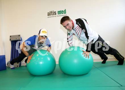 Schi Nordisch. Schispringen, Nordische Kombination. Pressekonferenz.Tomaz Druml,  Philipp Kuttin. OESV. Klagenfurt, 11.11.2013.
Foto: Kuess
---
pressefotos, pressefotografie, kuess, qs, qspictures, sport, bild, bilder, bilddatenbank