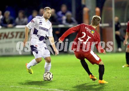 Fussball Regionalliga. SAK gegen St. Florian. Christian Dlopst, (SAK), Nils Zatl  (St.Florian). Welzenegg, am 12.11.2013.
Foto: Kuess
---
pressefotos, pressefotografie, kuess, qs, qspictures, sport, bild, bilder, bilddatenbank