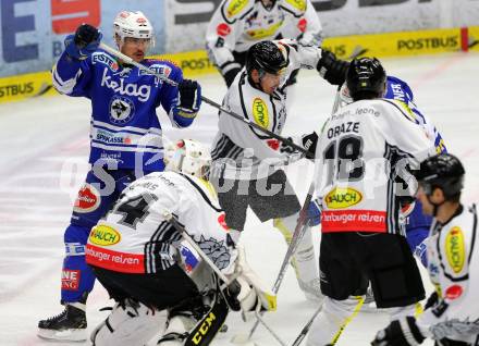 EBEL. Eishockey Bundesliga. EC VSV gegen Dornbirner Eishockey Club.  Curtis Fraser, (VSV), Martin Oraze, Adam Dennis (Dornbirn). Villach, am 13.11.2013.
Foto: Kuess 


---
pressefotos, pressefotografie, kuess, qs, qspictures, sport, bild, bilder, bilddatenbank