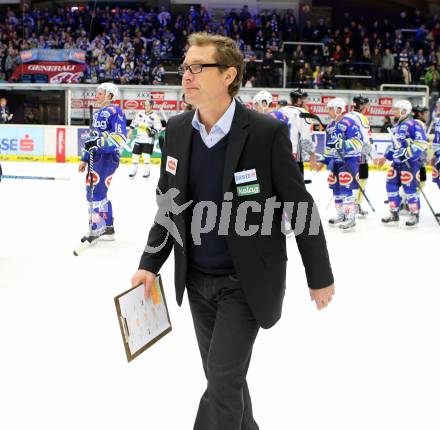 EBEL. Eishockey Bundesliga. EC VSV gegen Dornbirner Eishockey Club.  Trainer Hannu Jaervenpaeae (VSV). Villach, am 13.11.2013.
Foto: Kuess 


---
pressefotos, pressefotografie, kuess, qs, qspictures, sport, bild, bilder, bilddatenbank