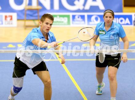 Badminton Bundesliga. ASKOE Kelag Kaernten gegen Moedling. Paul Demmelmayer, Belinda Heber. Klagenfurt, 9.11.2013.
Foto: Kuess
---
pressefotos, pressefotografie, kuess, qs, qspictures, sport, bild, bilder, bilddatenbank