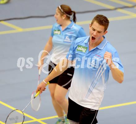 Badminton Bundesliga. ASKOE Kelag Kaernten gegen Moedling. Jubel Paul Demmelmayer, . Klagenfurt, 9.11.2013.
Foto: Kuess
---
pressefotos, pressefotografie, kuess, qs, qspictures, sport, bild, bilder, bilddatenbank