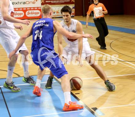 Basketball. 2. Bundesliga. Woerthersee Piraten gegen Radenthein. Sebastian Huber, (Piraten), Jure MISIC (Radenthein).. Klagenfurt, am 16.11.2013.
Foto: Kuess
---
pressefotos, pressefotografie, kuess, qs, qspictures, sport, bild, bilder, bilddatenbank