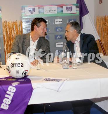 Fussball Regionalliga. Informationsveranstaltung die Zukunft der SK Austria Klagenfurt.  Buergermeister Christian Scheider, Stadtrat Juergen Pfeiler. Klagenfurt, am 21.11.2013.
Foto: Kuess
---
pressefotos, pressefotografie, kuess, qs, qspictures, sport, bild, bilder, bilddatenbank