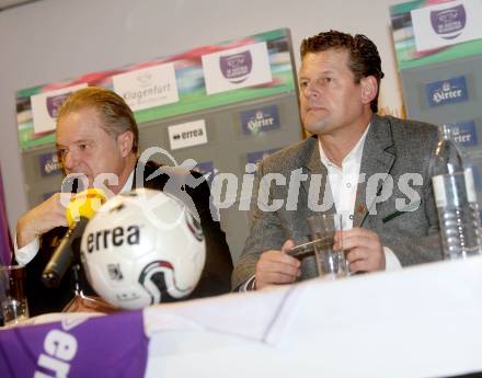 Fussball Regionalliga. Informationsveranstaltung die Zukunft der SK Austria Klagenfurt.  Peter Svetits, Buergermeister Christian Scheider. Klagenfurt, am 21.11.2013.
Foto: Kuess
---
pressefotos, pressefotografie, kuess, qs, qspictures, sport, bild, bilder, bilddatenbank