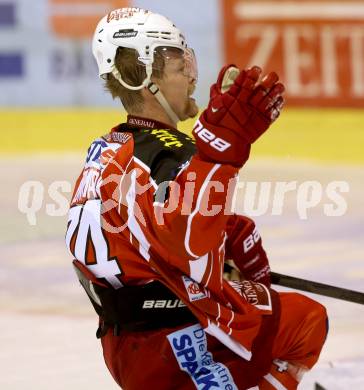 EBEL. Eishockey Bundesliga. KAC gegen EC Red Bull Salzburg. Torjubel Jamie Lundmark (KAC). Klagenfurt, am 22.11.2013
Foto: Kuess 

---
pressefotos, pressefotografie, kuess, qs, qspictures, sport, bild, bilder, bilddatenbank