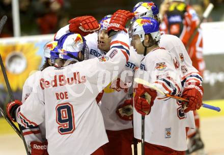 EBEL. Eishockey Bundesliga. KAC gegen EC Red Bull Salzburg. Torjubel Salzburg). Klagenfurt, am 22.11.2013
Foto: Kuess 

---
pressefotos, pressefotografie, kuess, qs, qspictures, sport, bild, bilder, bilddatenbank