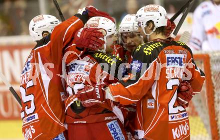 EBEL. Eishockey Bundesliga. KAC gegen EC Red Bull Salzburg. Torjubel KAC. Klagenfurt, am 22.11.2013
Foto: Kuess 

---
pressefotos, pressefotografie, kuess, qs, qspictures, sport, bild, bilder, bilddatenbank